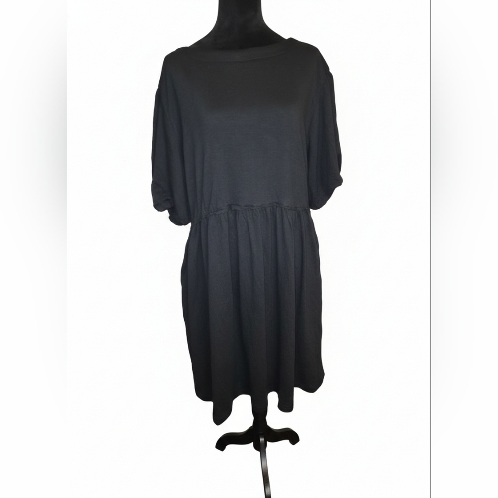 2 For $20‎ Black Midi Baby Doll Ballon Puff Sleeve Dress XL Minimalist